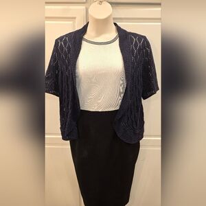 Cardigan Sweater,  Size XL, Blue